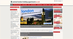 Desktop Screenshot of centrallondonholidayapartment.co.uk